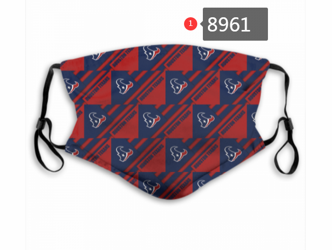 2020 NFL Houston Texans Dust mask with filter->nfl dust mask->Sports Accessory
